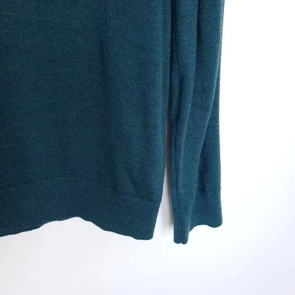 Banana Republic Baruffa Merino Wool Sweater Mens Size Large Blue Italian Yarn - Picture 7 of 13